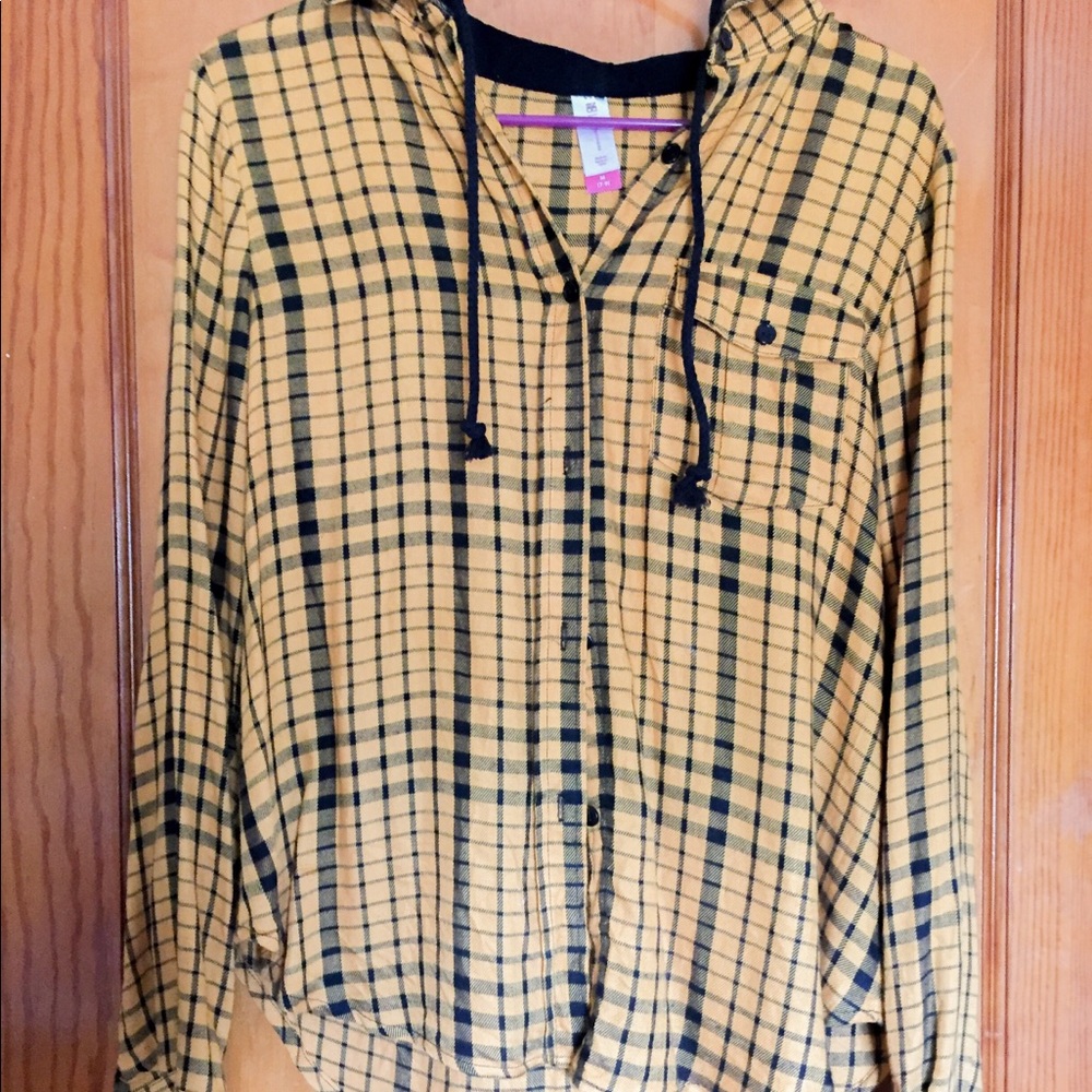 Mustard Yellow Flannel Top